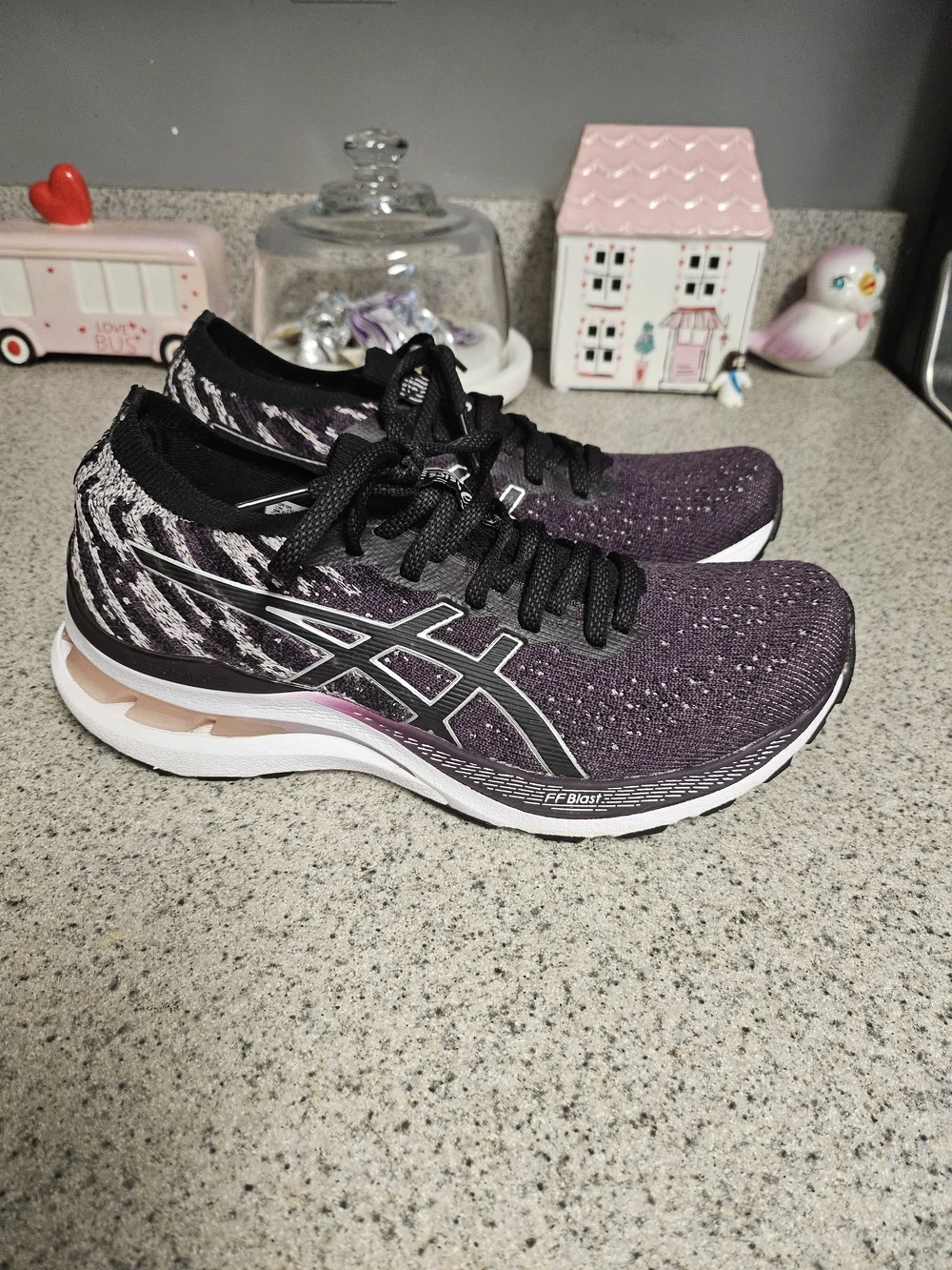 ASICS Women's Purple Knit Running Shoes